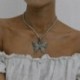 Arany* - Pillangós medál nyaklánc strasszos ragyogó nyilatkozat Crystal Charms Choker