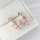 Rózsaszín - Charm 1páros pillangó kristály strassz akril dangle karika fülbevaló női ajándék