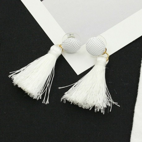 * 281 - Divat cseh ékszerek elegáns bojt fülbevalók hosszú csap csepp dangle nők