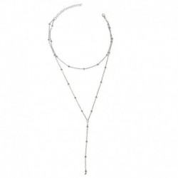 Ezüst - Boho női egyszerű nyaklánc báj ékszerek hosszú medál arany ezüst choker lánc