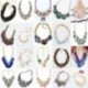 16. típus - Divat női ékszer medál Crystal Choker vaskos nyilatkozat lánc előke nyaklánc