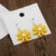 Sárga - Édes lány százszorszép virág csepp fülbevalók aranyos akril napraforgó csüngő fülbevalók ÚJ