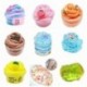Rózsaszín   kék - Szórakoztató bolyhos Floam Slime Putty illatú, nincs Borax stresszoldó gyerekek játékjáték iszap