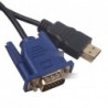 1.8m 6ft HDMI F VGA HD-15 F madapter kábel