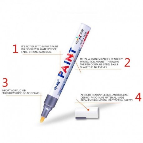 Ezüst - Jármű professzionális mágikus autó karcolások javítása festék gumiabroncs toll javítás toll javítás autó