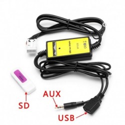 Audi VW Seat Skoda 12 tűs autós USB Aux-in MP3 lejátszó interfész adapter automatikus autós stílusú autós