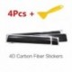 4db autóstílus Fekete 4D szénszálas megjelenésű ajtó küszöbvédő karcolásgátló matricák Autóküszöb