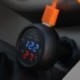Piros - Univerzális 12V / 24V 3 IN 1 digitális LED autós voltmérő hőmérő automatikus USB töltő szivargyújtó