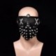 Ezüst - Halloween Punk Devil COS Anime Stage Performance Mask Hip-hop Rivet Dead God Cool Accessories Sliver / Gold / Black
