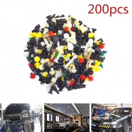 200db univerzális vegyes automatikus rögzítő autó lökhárító klipek rögzítő autó rögzítő szegecs ajtó panel
