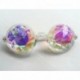 fekete - Tiszta kerek szemüveg Kaleidoszkóp szemüveg Crystal Lens Party Rave zenei fesztivál napszemüveg barát ajándék