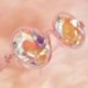 fekete - Tiszta kerek szemüveg Kaleidoszkóp szemüveg Crystal Lens Party Rave zenei fesztivál napszemüveg barát ajándék