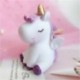 lila-fehér - Rainbow Pvc Animal Unicorn Kulcstartó Női Női Táska Dísz Telefon Kulcstartó Kulcstartó Táska Dekoráció