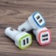 kék - Kettős USB autós töltő adapter 2.1A automata jármű fém töltő okostelefon táblagép adapter aljzat autós