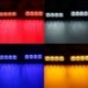 12V 12W autó 4 LED villogó lámpa 7 fény üzemmód vízálló hűtőrács fény figyelmeztető lámpák vészlámpa