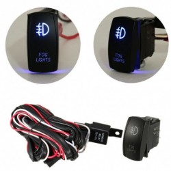 Univerzális kék LED ködlámpa menetlámpa kábelköteg-biztosíték kapcsoló 12V 40A relé kábelkötegkészlet 300 wattos