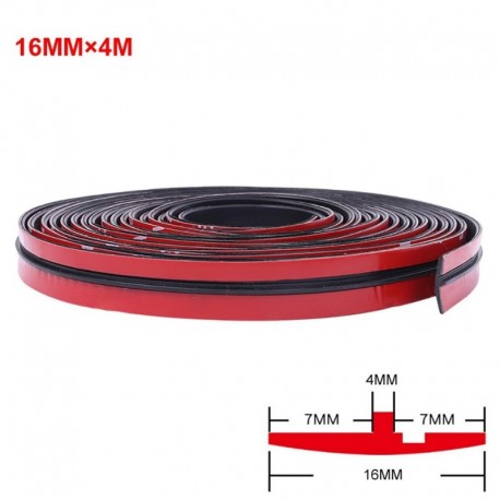 16MM x 4M - 2-6 méteres gumi autóajtó tömítés automatikus tető szélvédő tömítésvédő autó tömítéscsík