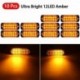 10db borostyánsárga LED-es autó első rács fedélzetén autó villogó lámpák vészjelző vészvillogó lámpa