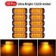 10db borostyánsárga LED-es autó első rács fedélzetén autó villogó lámpák vészjelző vészvillogó lámpa