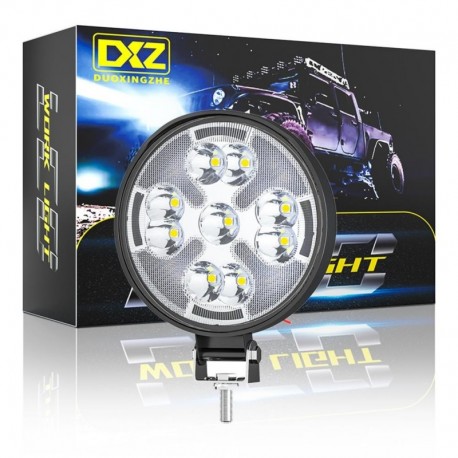 01 - AKCIÓ 48W 1200LM LED Munkafény Mini kerek LED fény Szuper fényes nappali fehér Sárga módosított fény autó