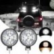 01 - AKCIÓ 48W 1200LM LED Munkafény Mini kerek LED fény Szuper fényes nappali fehér Sárga módosított fény autó