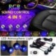 USB autós LED légköri lámpa hangvezérlés belső Ambient Star Light Dekoráció színes Auto Interior Ambient light