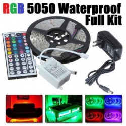 UK dugó - RGB 5050 SMD LED szalagfény RGB 5M szalagos dióda DC távirányítóval