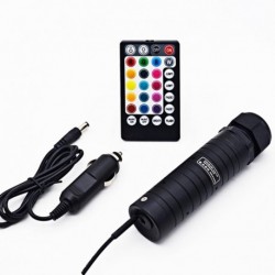 100 db - Autó tetőcsillag-fények DC12V 6W RGB LED műanyag száloptikai fény RF távirányító 2M 0,75 mm 100 ~ 200db