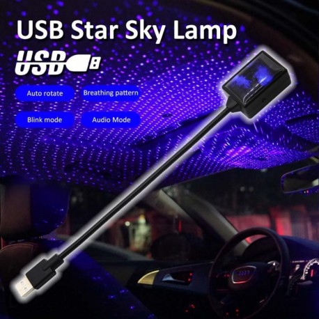 Bule - 12 V-os USB belső autós légköri lámpák Gépkocsik Vetítő dekoratív kartámasz romantikus csillagos égbolt