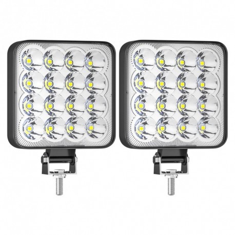 2db - 48W-os LED-es munkafény négyzet alakú LED-es fényforrás Szuper fényes nappali fehér fény autó, motorkerékpár,