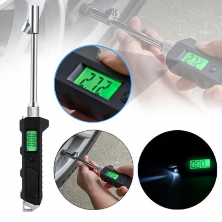 Autó abroncsnyomásmérő motorkerékpár LCD kijelző Digitális gumiabroncsnyomásmérő mérő tesztelő 150PSI