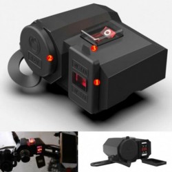 Vízálló környezeti 12v / 24v digitális kijelző feszültség motorkerékpár USB töltő hálózati adapter aljzat és