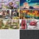 A - Jigsaw Puzzle 1000 darabból álló, fából készült összeszerelt képi tájkép-rejtvények játékok felnőtteknek