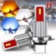 6000K fehér - 2db H7 autós LED izzók CSP 6000K 1800LM autó ködlámpák vezetési nappali lámpa 12V 24V fehér