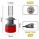 2 x LED H7 CSP Chip led autó fényszóró izzók ködlámpa izzó 60W 12V 24V 6000K 6000Lm lámpa automatikus izzó fény CSV