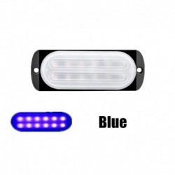 Kék - 10-24V LED-es villogó fények 12 LED-es hátsó lámpa irányjelző lámpák figyelmeztető lámpák Autós