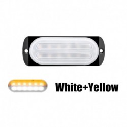 fehér sárga - 10-24V LED-es villogó fények 12 LED-es hátsó lámpa irányjelző lámpák figyelmeztető lámpák Autós