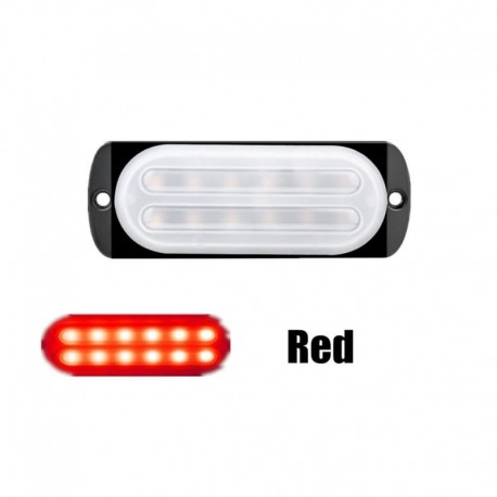 Piros - 10-24V LED-es villogó fények 12 LED-es hátsó lámpa irányjelző lámpák figyelmeztető lámpák Autós