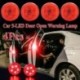 Piros - 4db automatikus indukciós LED-lámpa autóhoz 5 LED-es nyitott ajtó figyelmeztető lámpa villogó villogása