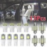 Led Lights készlet - AKCIÓ 13db fehér automatikus LED izzók 12V autó belső lámpák a kupola rendszámtábla-lámpához