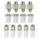 Led Lights készlet - AKCIÓ 13db fehér automatikus LED izzók 12V autó belső lámpák a kupola rendszámtábla-lámpához