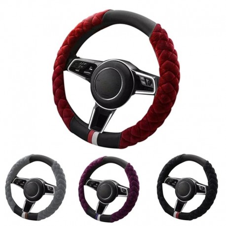 Univerzális autós kiegészítők 15 &quot -os autó kormánykerék burkolat Téli meleg plüss burkolat autó belső