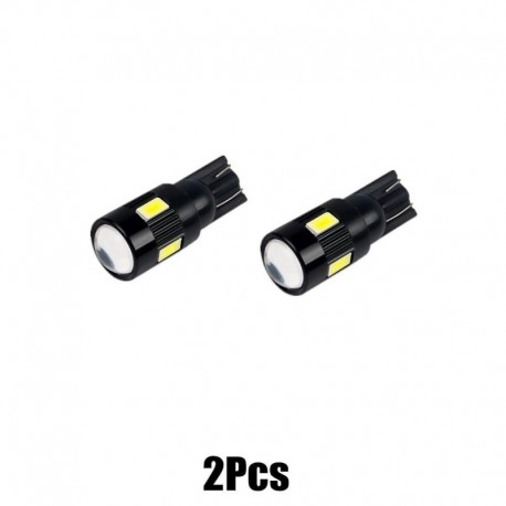 2db objektív - T10 LED izzó 5630 SMD nagy teljesítményű belső izzó oldalsó helyzetjelző lámpákhoz olvasólámpák