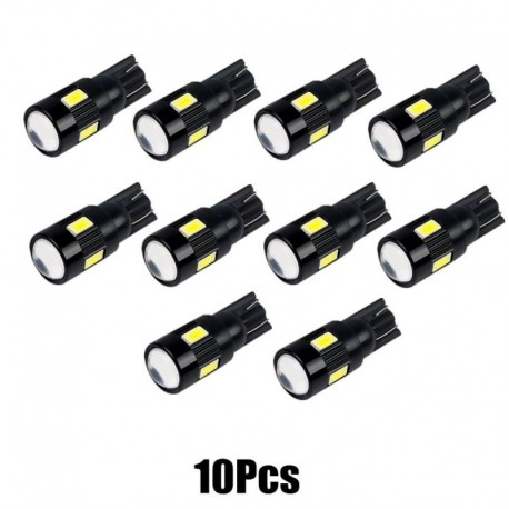 10db objektív - T10 LED izzó 5630 SMD nagy teljesítményű belső izzó oldalsó helyzetjelző lámpákhoz olvasólámpák