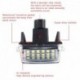 2db 18 LED-es rendszámtábla-fény Xenon fehér nagy teljesítményű autólámpa ForToyota Camry 2012-2016