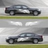 fehér - 2db lángototem autó matricák csíkos grafikus karosszéria applikáció univerzális modell autók dekoráció