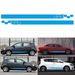 kék - Autó matricák Ajtó oldalsó szoknya Vinyl Wrap Verseny matricák Autó Tuning kiegészítők