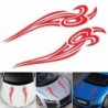 Piros - 2020 Car Flame Stripes Black Vinyl Truck Hood Decal Front matricák carro voiture Gyors szállítás CSV