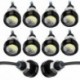 10 kék DC 12V 15W Eagle Eye LED nappali futás DRL Backup könnyű autó szikla lámpa