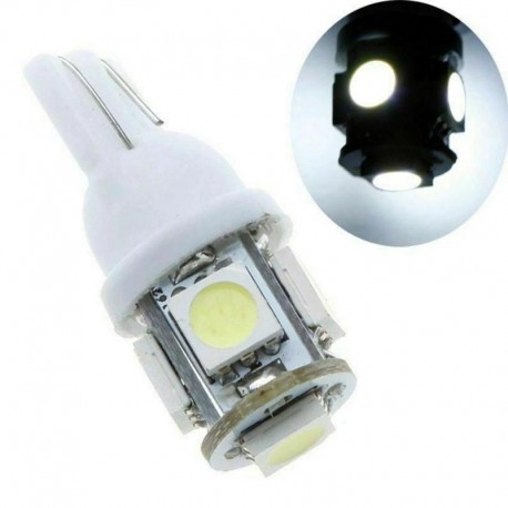 15db autó T10 fehér LED 5050 5smd éklámpa W5W 194 168 2825 158 192 12V Gyors szállítás CSV